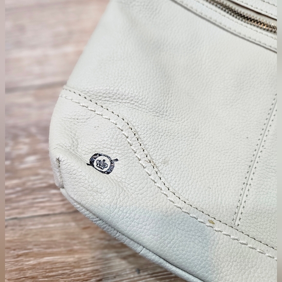 Born Genuine Bone Leather Studded Crossbody Purse Handbag - Picture 3 of 6